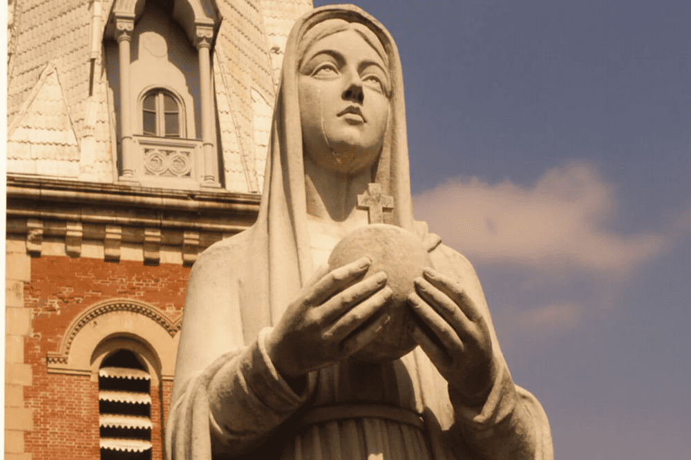 The Virgin Mary statue at Notre Dame Cathedral Saigon became famous in 2005 after reports of miraculous tears